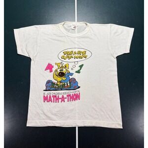 Vintage 80s St. Jude Math-A-Thon T-Shirt Large Children's Research Hospital Rare